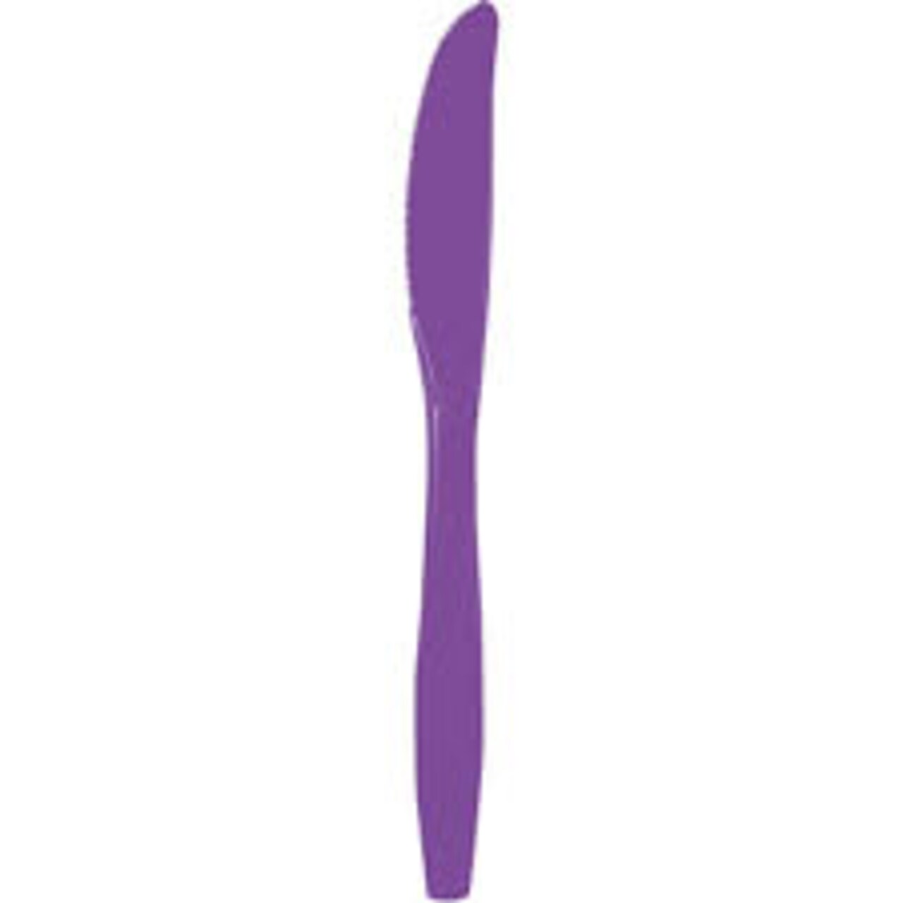 Party Central Club Pack of 288 Amethyst Purple Contemporary Heavy-Duty Party Knives 7.5"